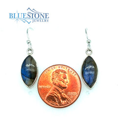 Sterling Silver Earrings with Labradorite Gemstones