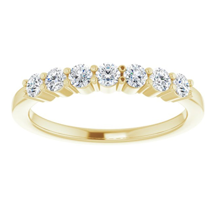 14K Yellow 3/8 CTW Natural Diamond Anniversary Band