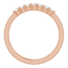 14K Rose 1/5 CTW Natural Diamond Anniversary Band