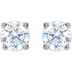 14K White Gold 1/3 CTW Natural White Diamond Earrings