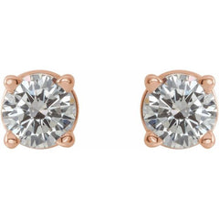 14K Rose Gold 1/3 CTW Natural White Diamond Earrings