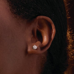 Platinum 3/4 CTW Natural White Diamond Earrings