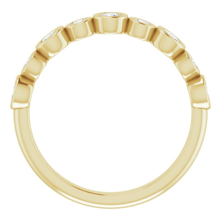 14K Yellow 1/2 CTW Lab-Grown Diamond Anniversary Band