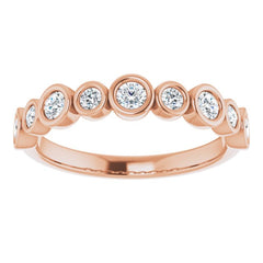 14K Rose 1/2 CTW Lab-Grown Diamond Anniversary Band