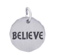 Sterling Silver Believe Charm