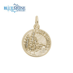 Gold Plated Lake Tahoe Mountain Charm