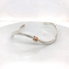 Rose Gold Filled And Sterling Silver Twisted Bracelet