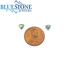 Sterling Silver Abalone Triangle Stud Earrings