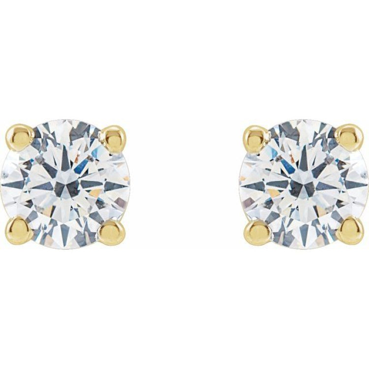 14K Yellow 1/2 CTW Lab-Grown Diamond Earrings