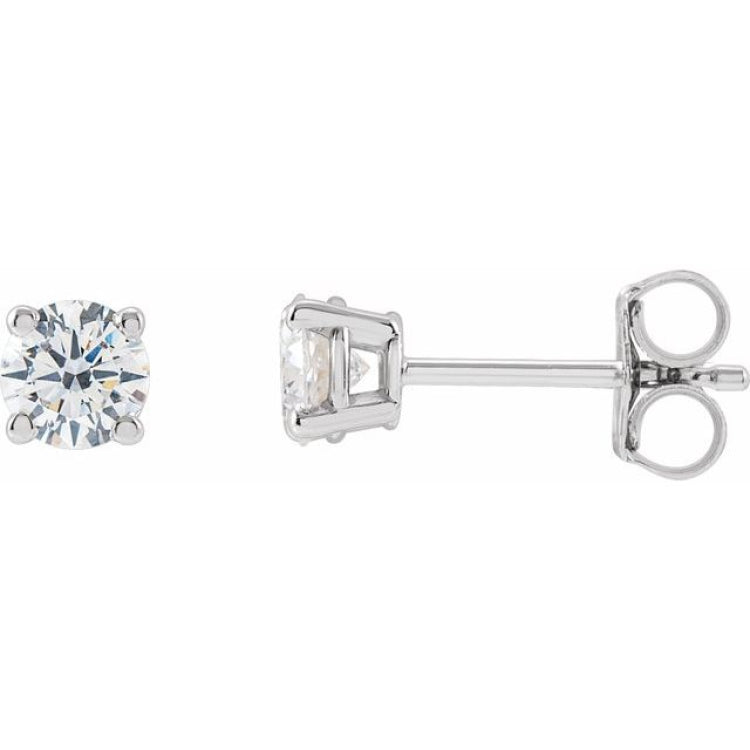 14K White 1/2 CTW Lab-Grown Diamond Earrings