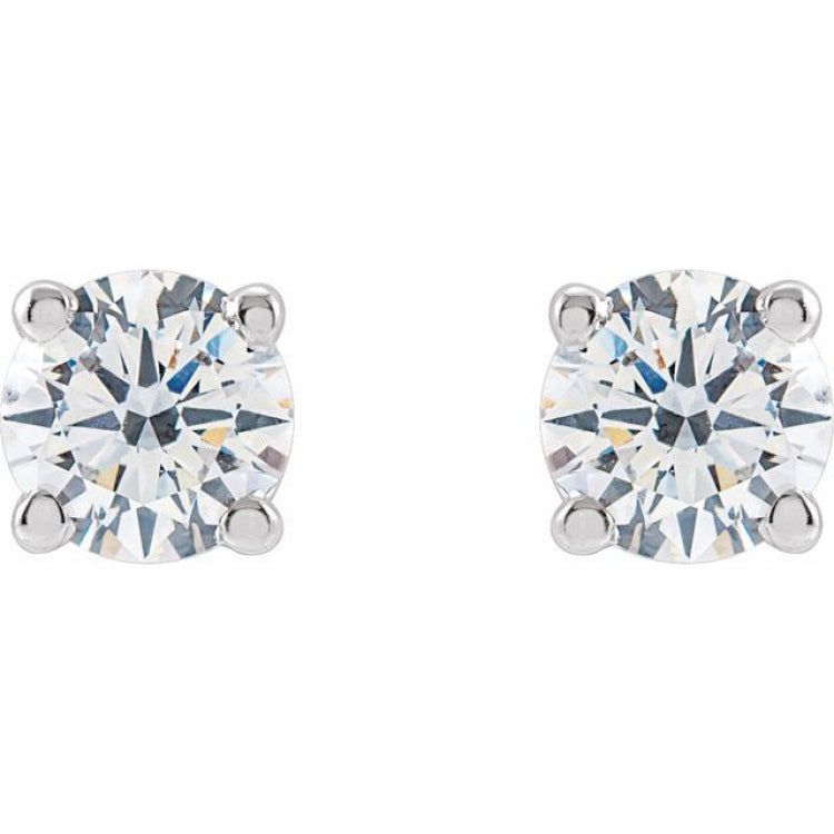 14K White 1/2 CTW Lab-Grown Diamond Earrings