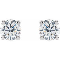 14K White 1/2 CTW Lab-Grown Diamond Earrings