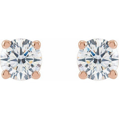 14K Rose 1/2 CTW Lab-Grown Diamond Earrings