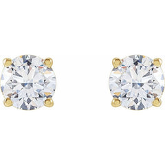 14K Yellow 1 1/4 CTW Lab-Grown Diamond Earrings