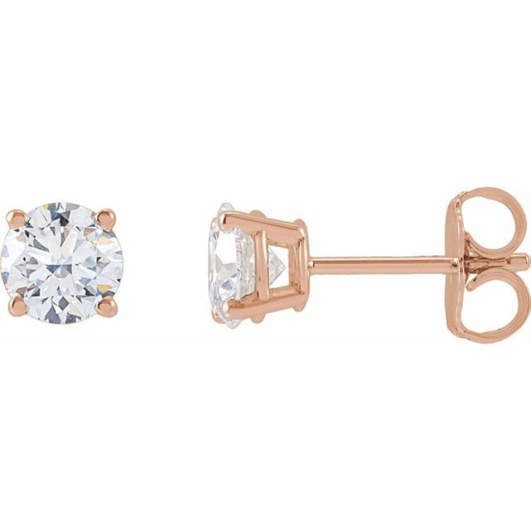 14K Rose 1 1/4 CTW Lab-Grown Diamond Earrings