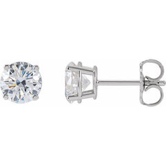 14K White 1 1/2 CTW Lab-Grown Diamond Earrings