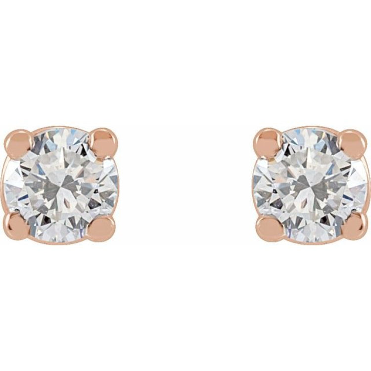 14K Rose 1/3 CTW Lab-Grown Diamond Earrings