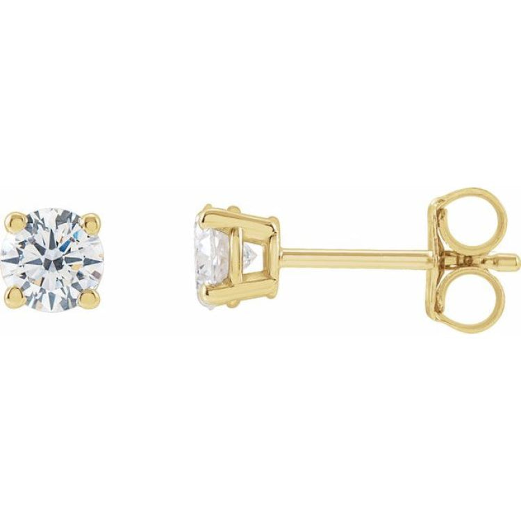 14K Yellow 1/2 CTW Lab-Grown Diamond Earrings