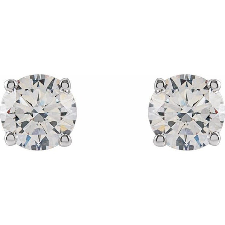 14K White 3/4 CTW Lab-Grown Diamond Earrings