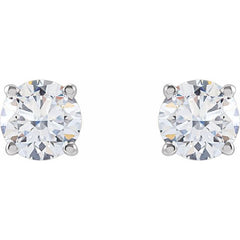 14K White 1 CTW Lab-Grown Diamond Earrings