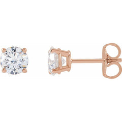 14K Rose 1 CTW Lab-Grown Diamond Earrings
