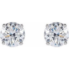 14K White 1 1/2 CTW Lab-Grown Diamond Earrings