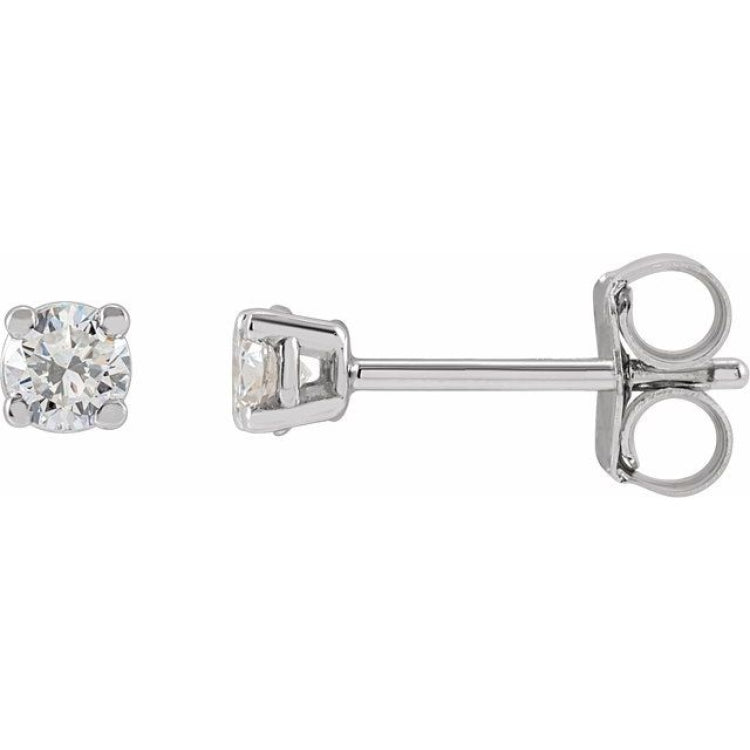 14K White 1/5 CTW Lab-Grown Diamond Earrings