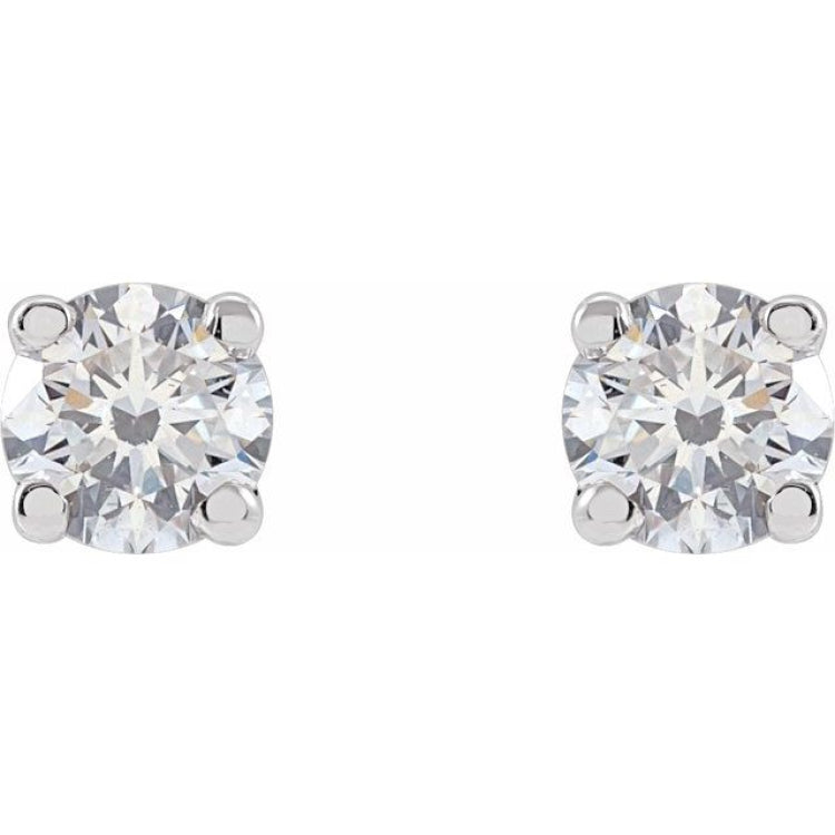 14K White 1/4 CTW Lab-Grown Diamond Earrings