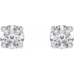 14K White 1/4 CTW Lab-Grown Diamond Earrings