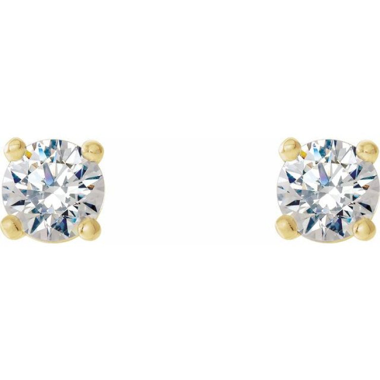 14K Yellow 1/4 CTW Lab-Grown Diamond 4-Prong Stud Earrings