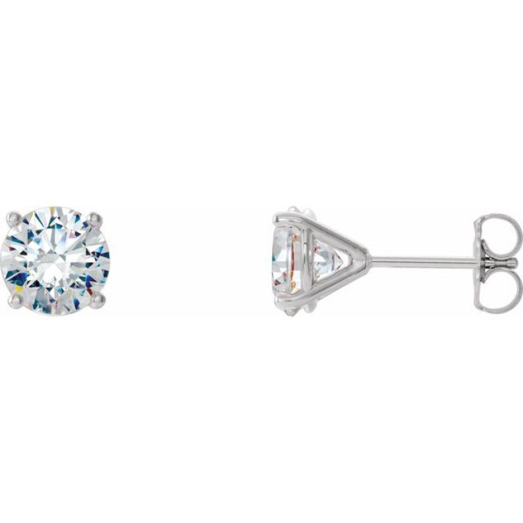 14K White 1/2 CTW Lab-Grown Diamond 4-Prong Stud Earrings