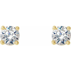 14K Yellow 1/6 CTW Lab-Grown Diamond Stud Earrings