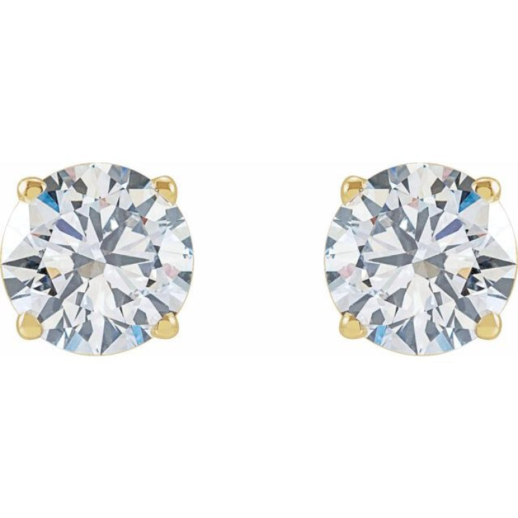14K Yellow 2 1/2 CTW Lab-Grown Diamond Earrings