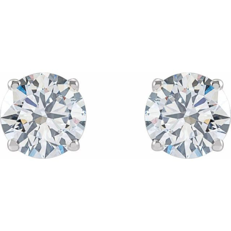 14K White 2 1/2 CTW Lab-Grown Diamond Earrings