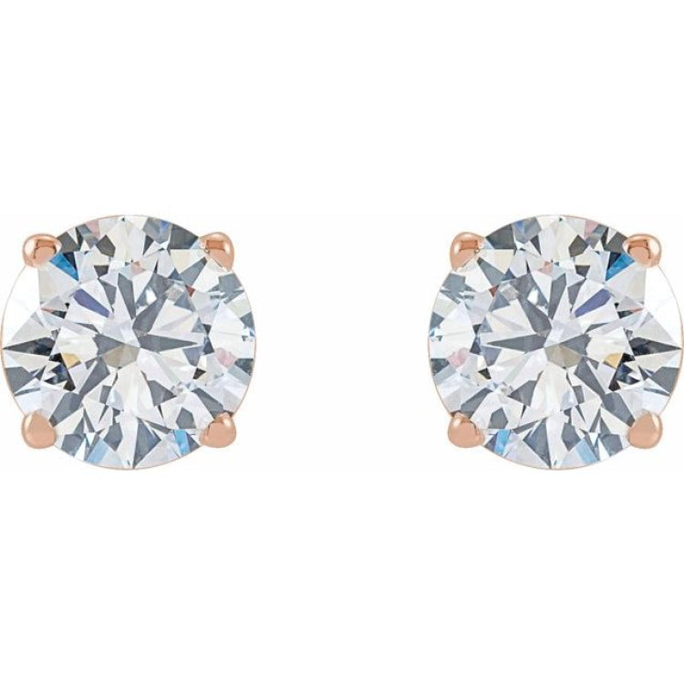 14K Rose 2  1/2 CTW Lab-Grown Diamond Earrings