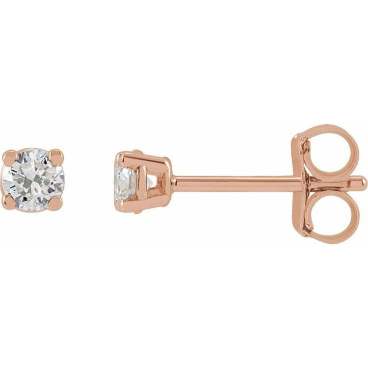 14K Rose 3 CTW Lab-Grown Diamond Earrings
