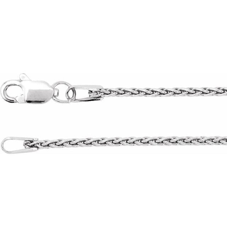 Sterling Silver 1.25 mm Wheat 24" Chain