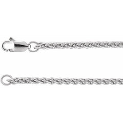 Sterling Silver 2.4 mm Wheat 18" Chain