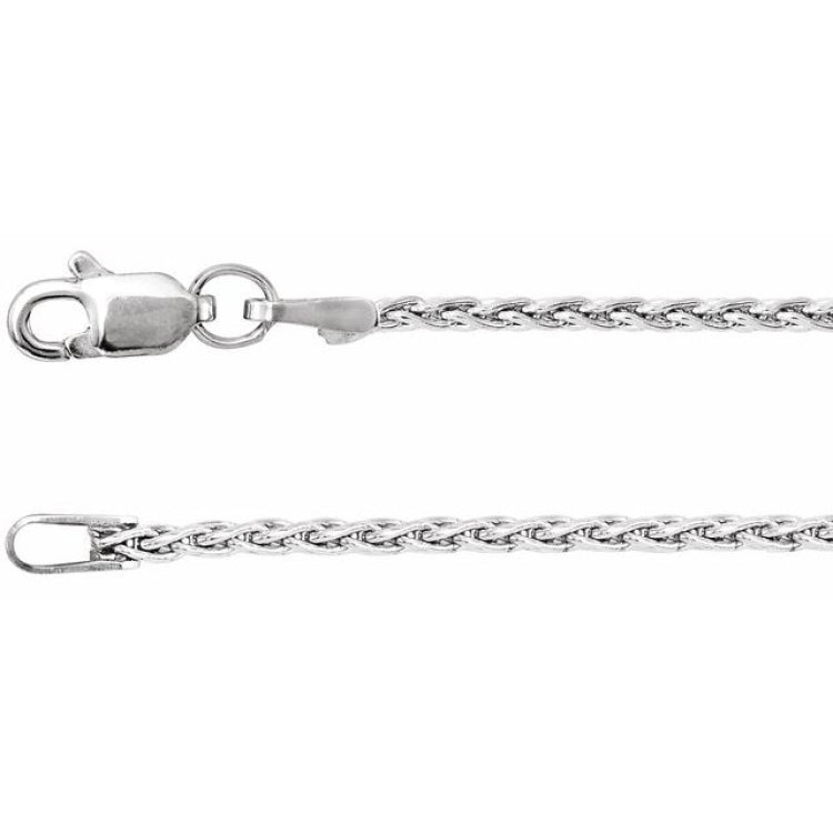 Sterling Silver 1.5 mm Wheat 24" Chain