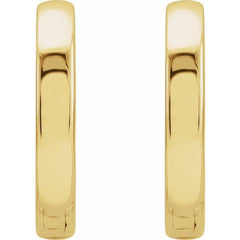 14K Yellow Hinged 10 mm Hoop Earrings
