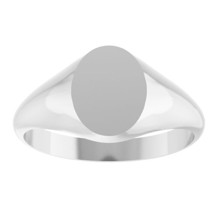 Sterling Silver Oval Signet Ring
