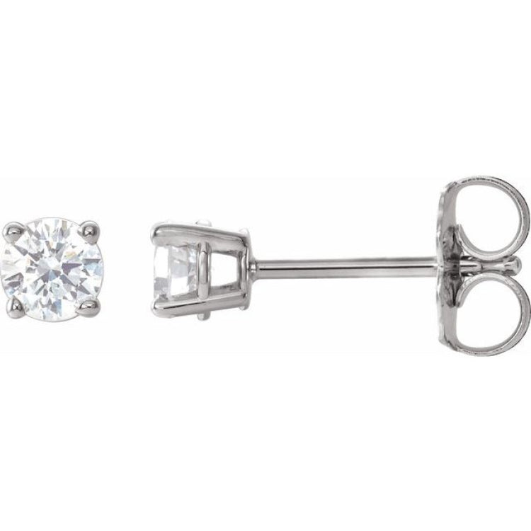 Platinum 1/3 CTW Natural Diamond Earrings