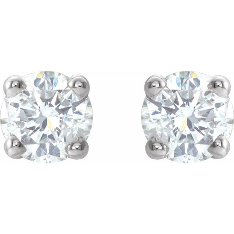 Sterling Silver 1/6 CTW Natural Diamond Earrings