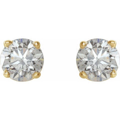 14K Yellow 3/8 CTW Natural Diamond  Earrings