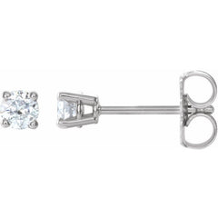 Sterling Silver 3/8 CTW Natural Diamond Earrings