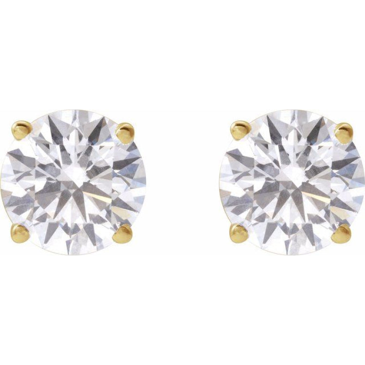 14K Yellow 2 1/2 CTW Lab-Grown Diamond Earrings