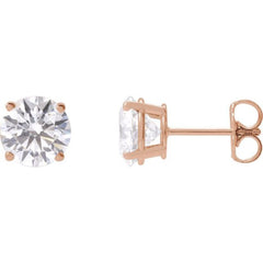 14K Rose 2  1/2 CTW Lab-Grown Diamond Earrings