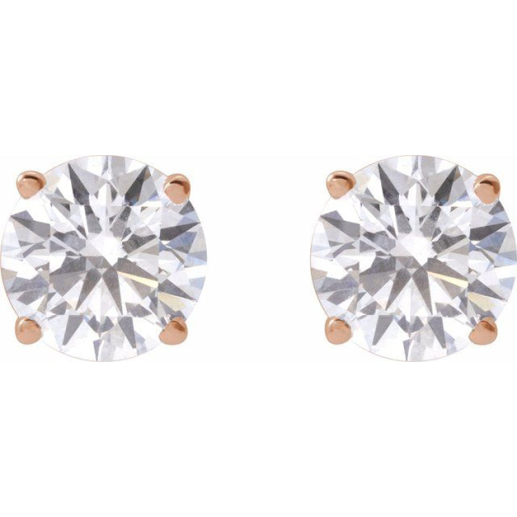 14K Rose 2  1/2 CTW Lab-Grown Diamond Earrings