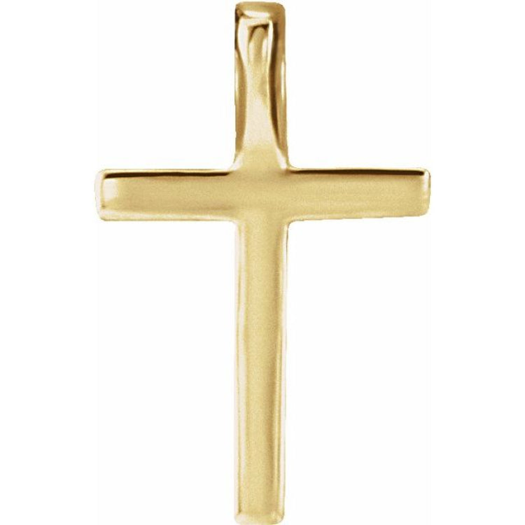 14K Yellow .06 CTW Lab-Grown Diamond Petite Cross Pendant