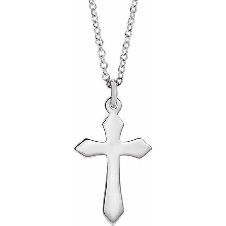 Sterling Silver Cross 18" Necklace